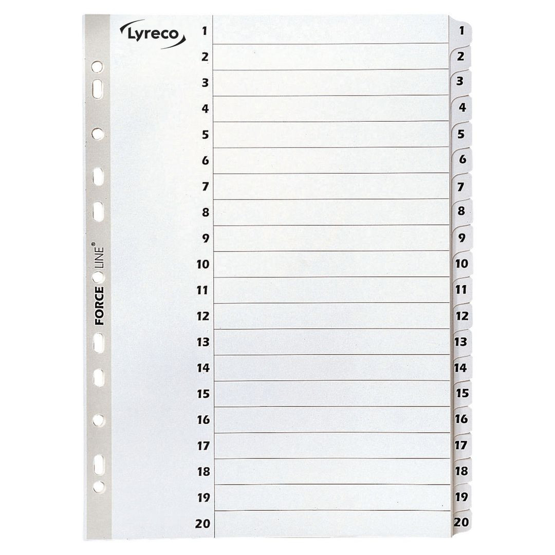 BildeKartongregister LYRECO A4 1-20 vit