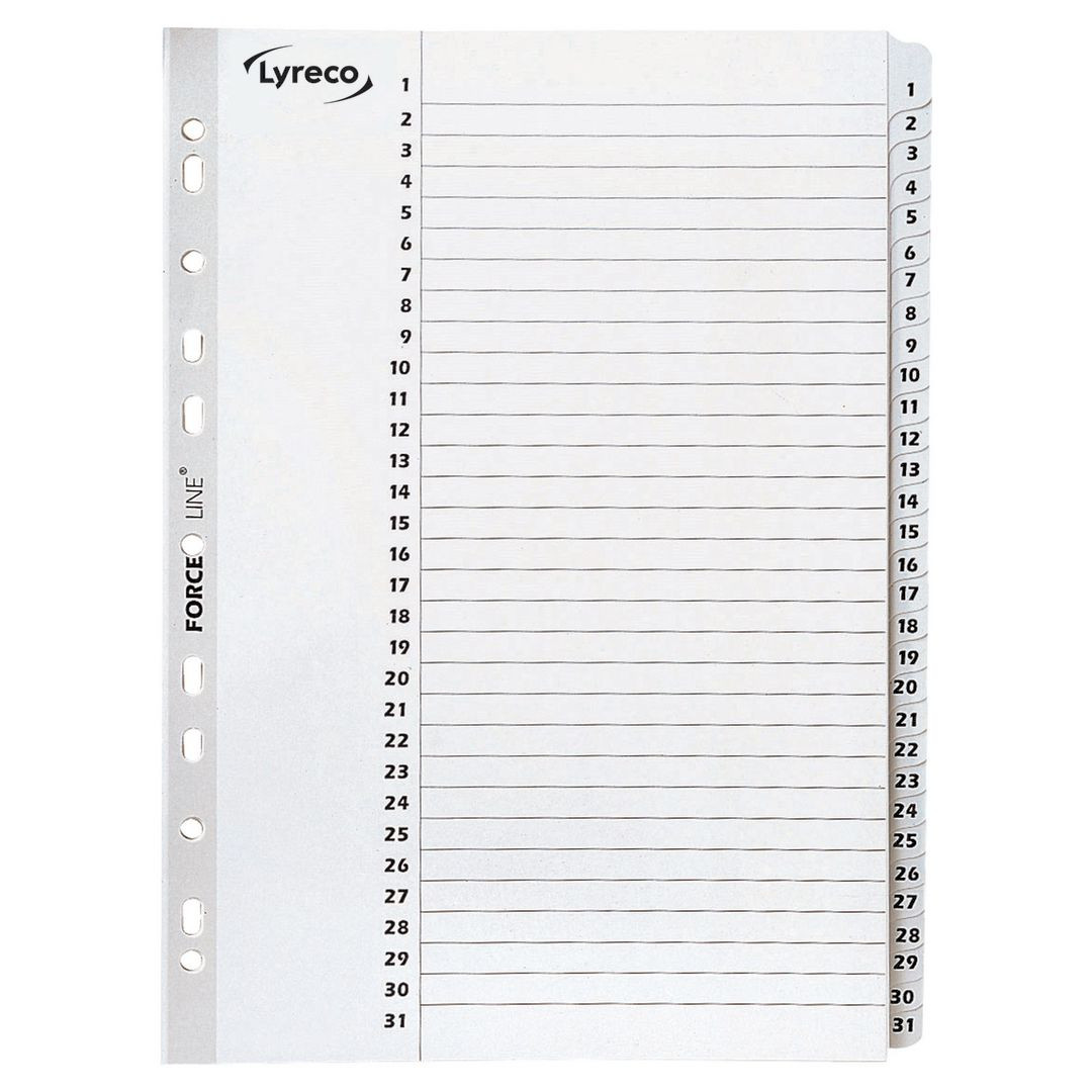 BildeKartongregister LYRECO A4 1-31 vit