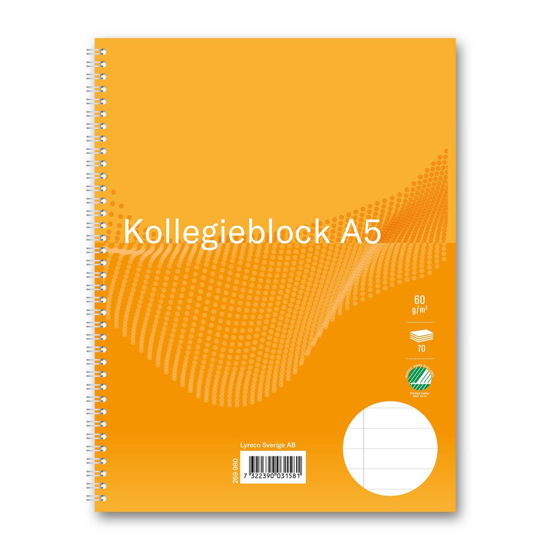 BildeKollegieblock FW A5 60g 70bl linj