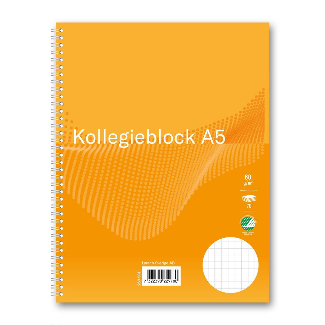 BildeKollegieblock FW A5 60g 70bl rut