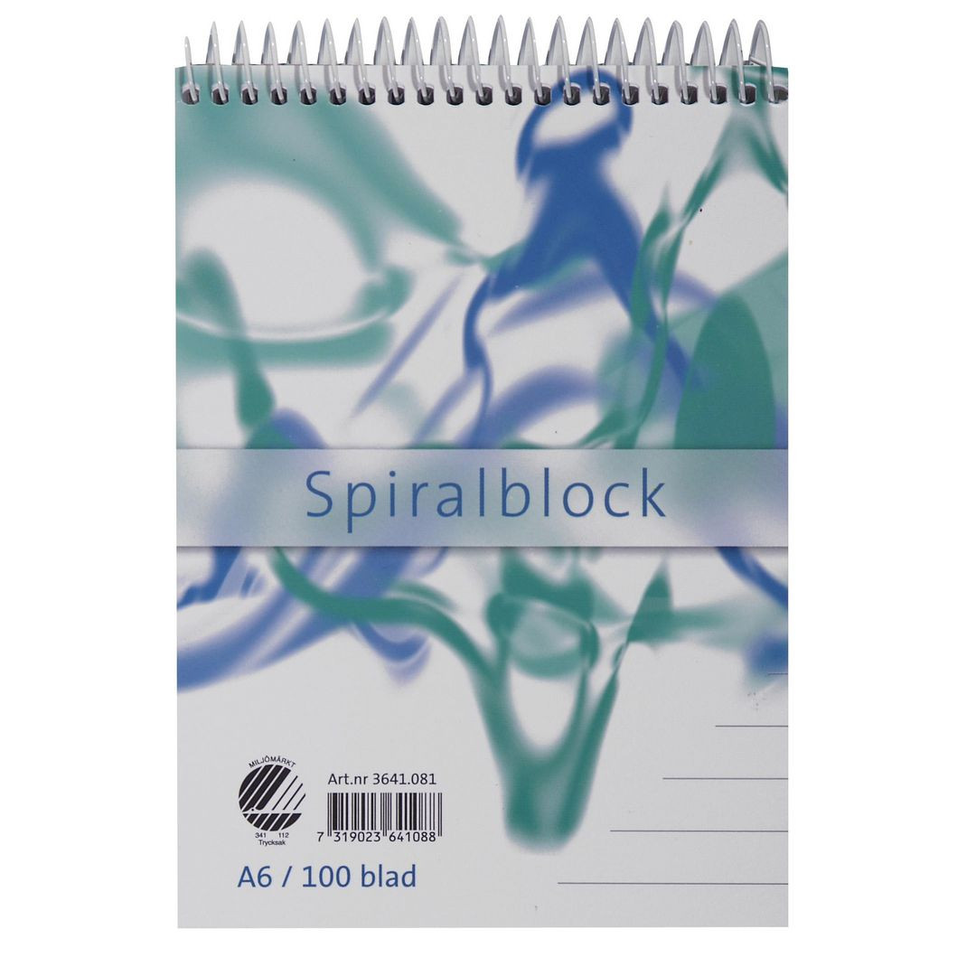 BildeSpiralblock A6 60g 100 blad linjerat