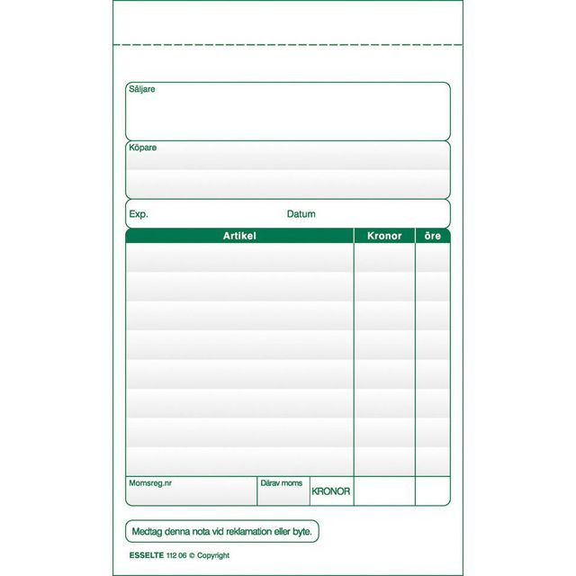 BildeBlankett paragonnotor 10-200