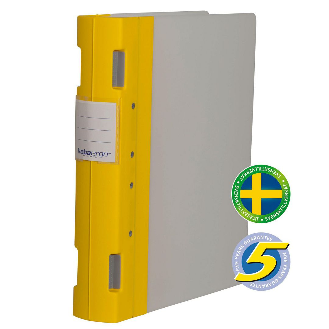 BildeGaffelpärm KEBAErgo A4 55mm gul/neutral