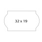 Etikett METO avtagbar 32x19 vit 1000/rl