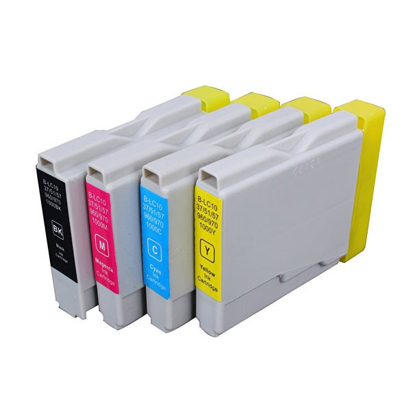 BildeBrother LC1000 BK/BK/C/M/Y (svart/cyan/magenta/gul) blekkpatroner 5-pakk 2 x 25 ml / 3 x 12 ml - kompatibel