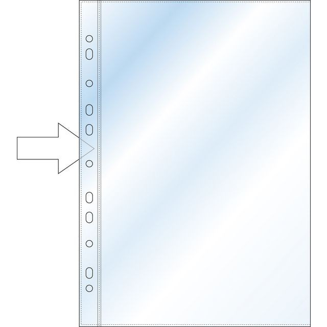 BildePlastficka A4 0,06mm öppen ryggsida
