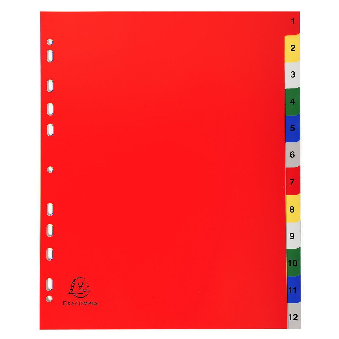 BildePlastregister EXACOMPTA PP A4+ 1-12 f.f