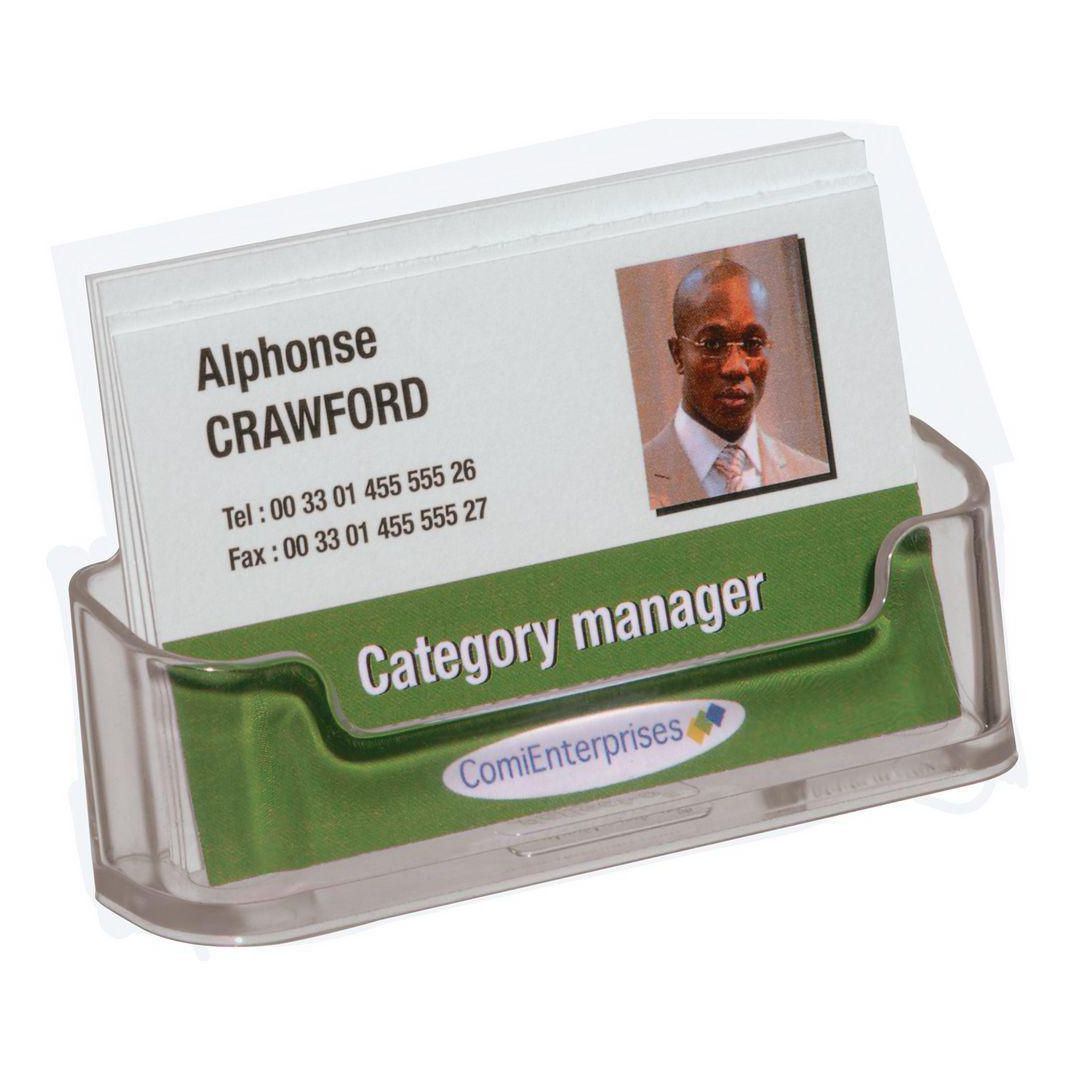 BildeVisitkortsställ DEFLECTO 1 fack transp