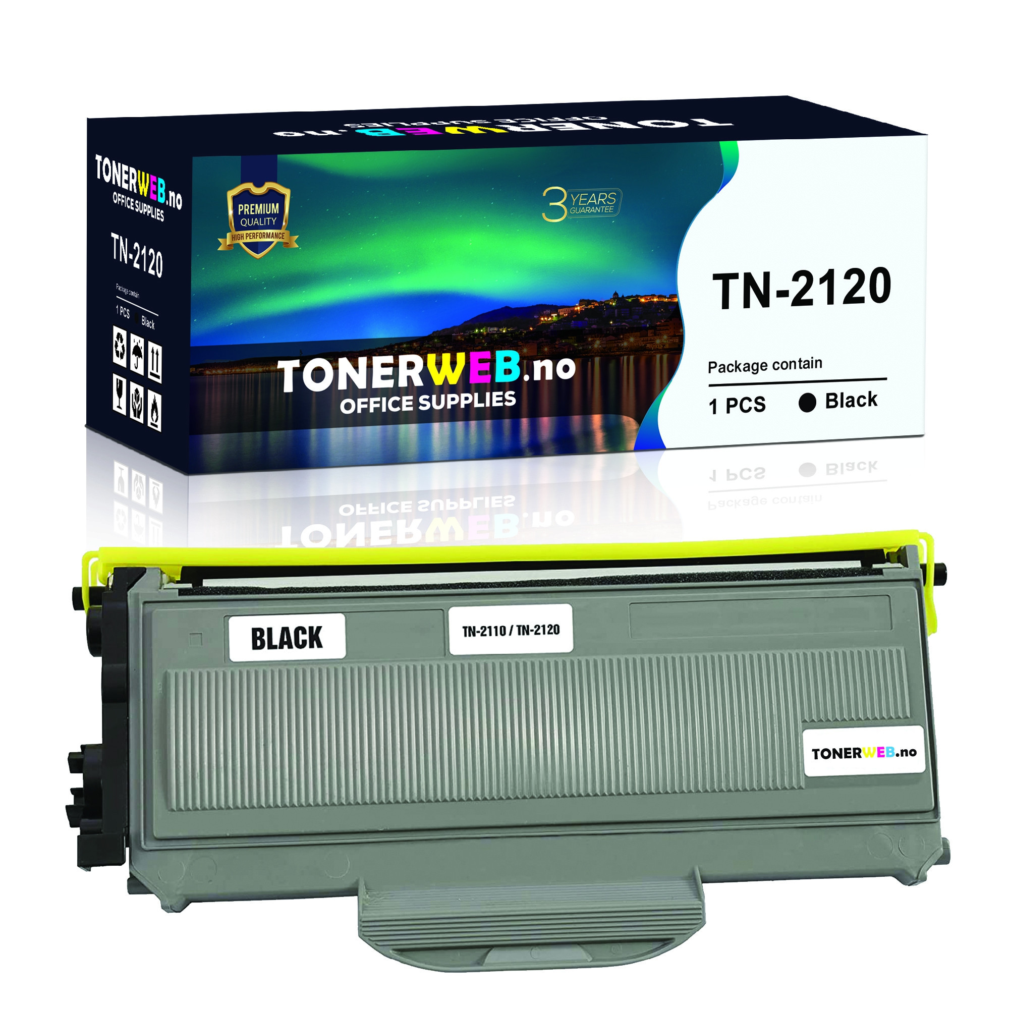 Brother TN2120 BK (svart) toner 2600 sider - kompatibel