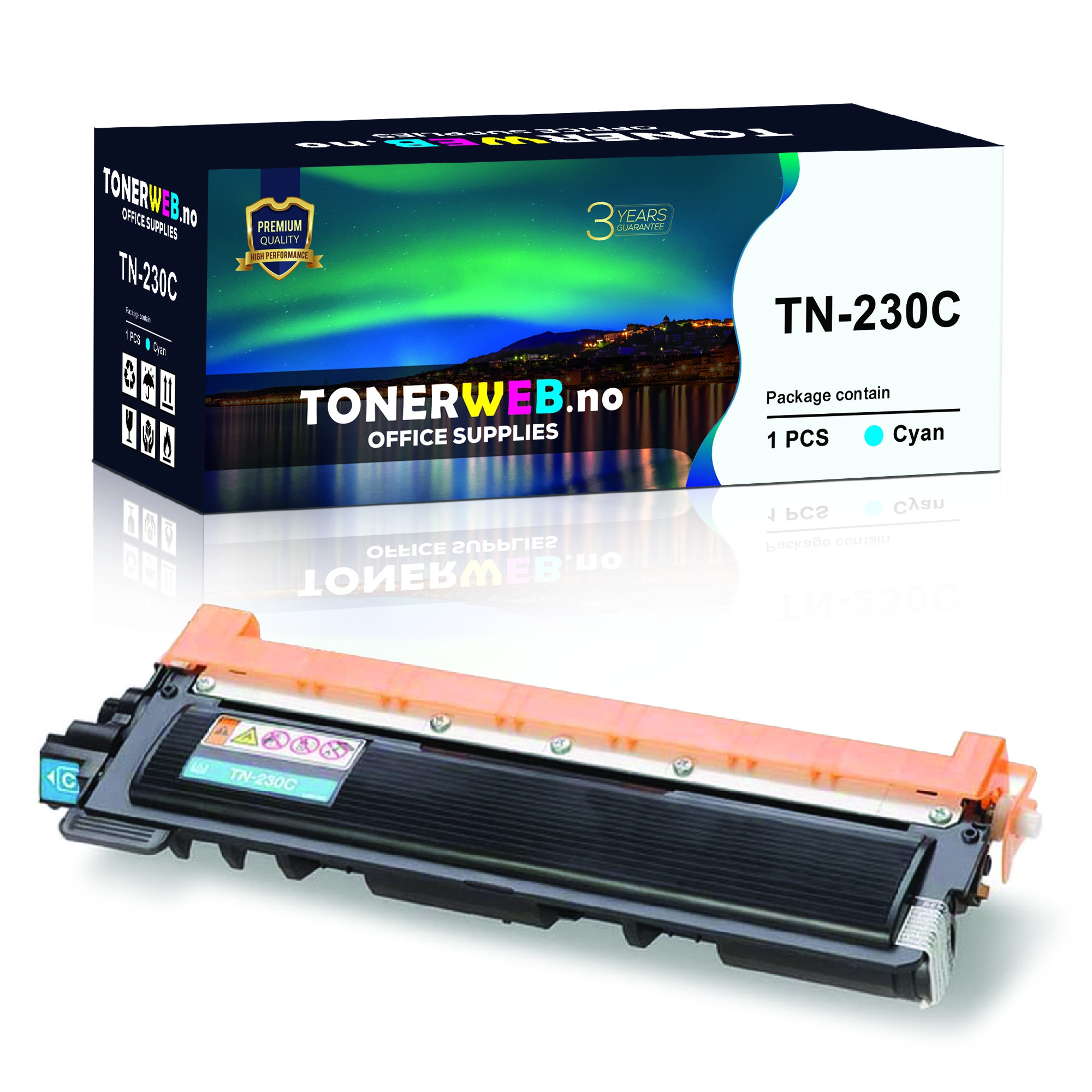 Brother TN230 C (cyan) toner 1400 sider - kompatibel