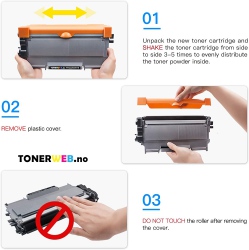 BildeBrother TN2220 BK (svart) toner 2600 sider - kompatibel
