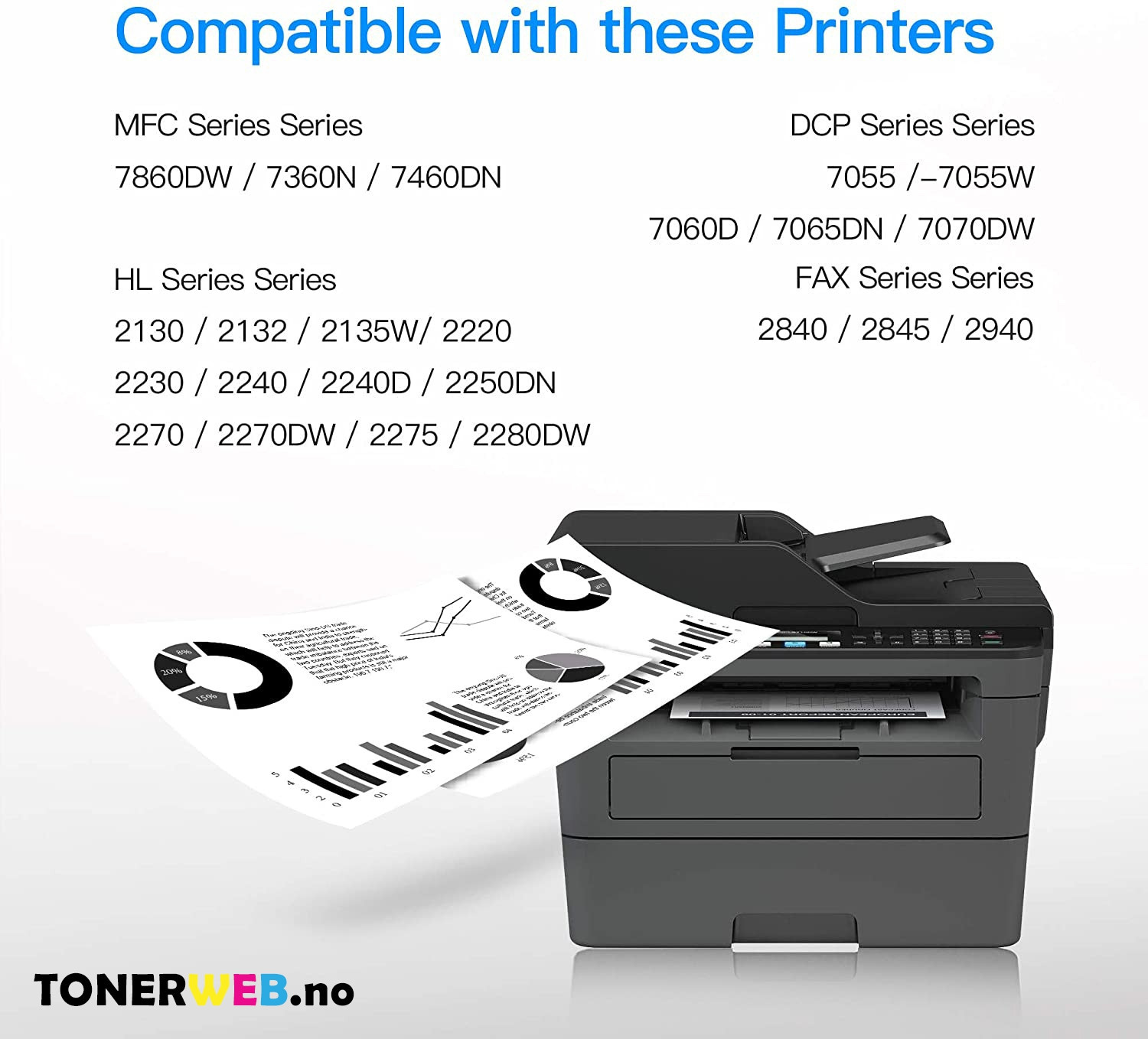 Brother TN2220 BK (svart) toner 2600 sider - kompatibel