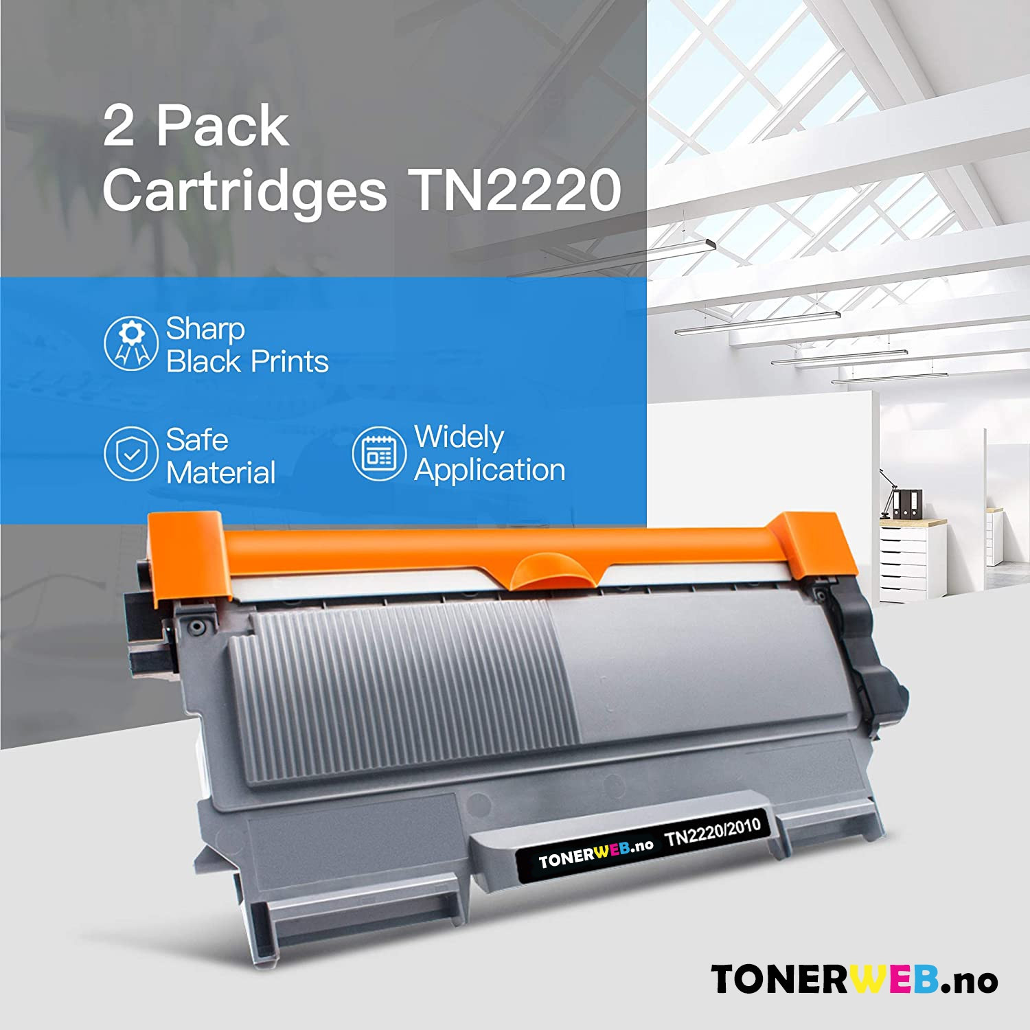 Brother TN2220 BK (svart) toner 2600 sider - kompatibel