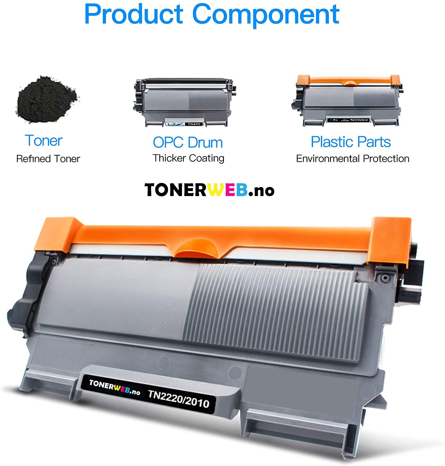 Brother TN2220 BK (svart) toner 2600 sider - kompatibel