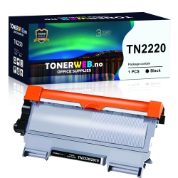 BildeBrother TN2220 BK (svart) toner 2600 sider - kompatibel