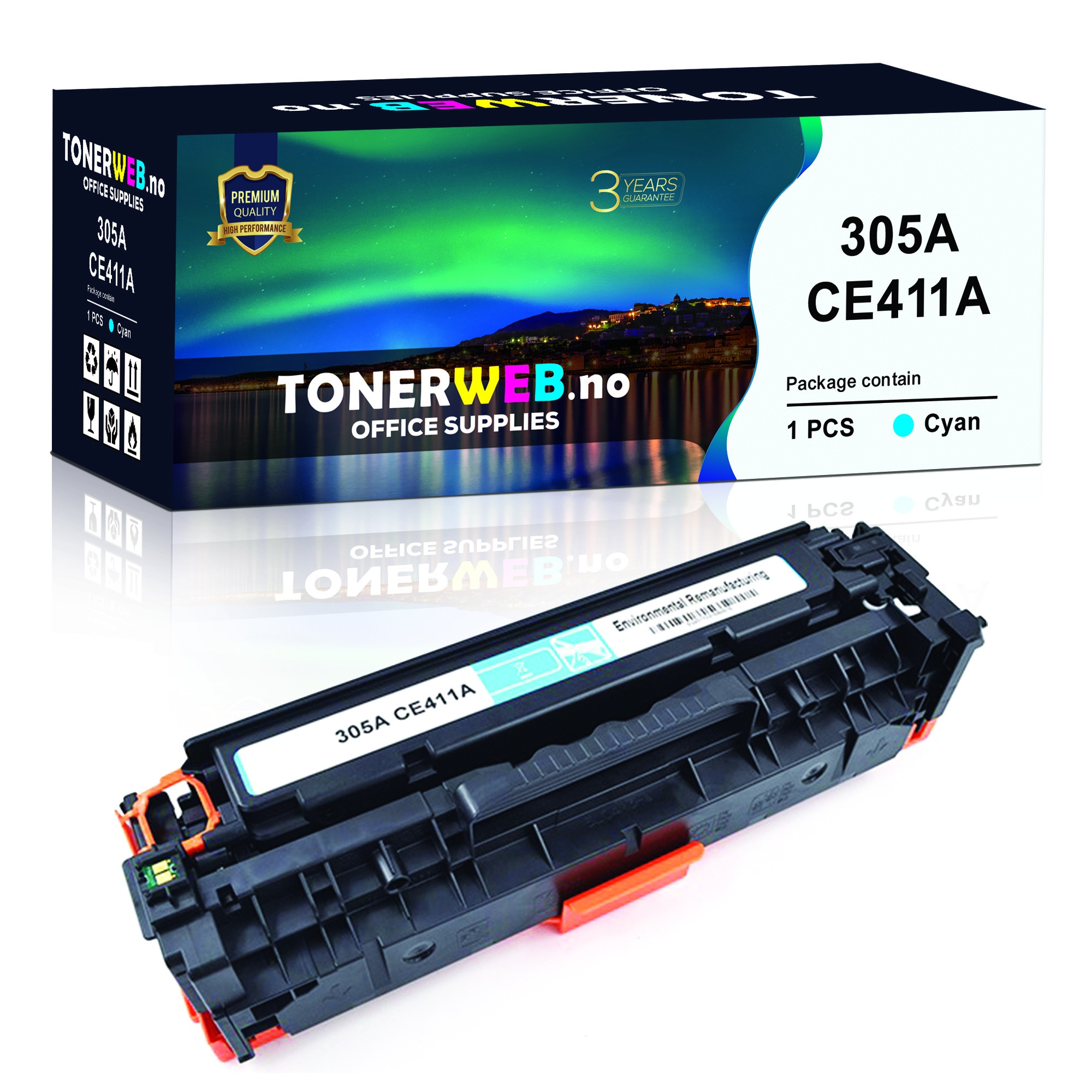 HP 305A C (cyan) toner 2600 sider - kompatibel