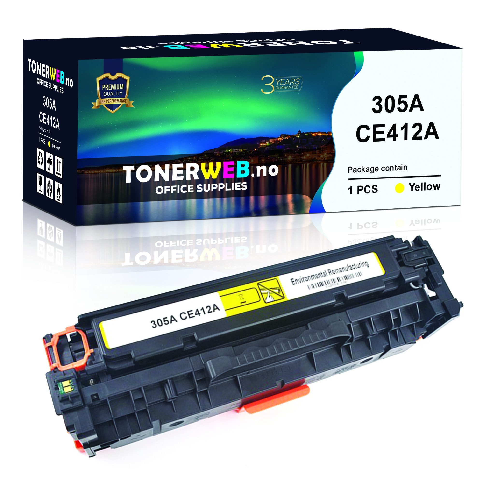 HP 305A Y (gul) toner 2600 sider - kompatibel