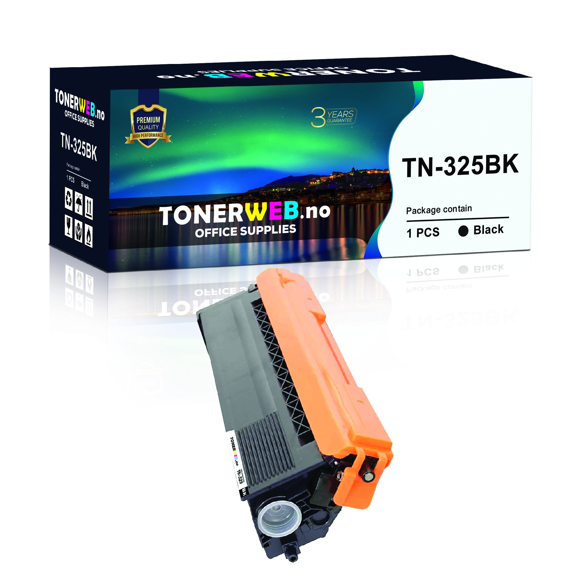 BildeBrother TN325 BK (svart) toner 6000 sider - kompatibel