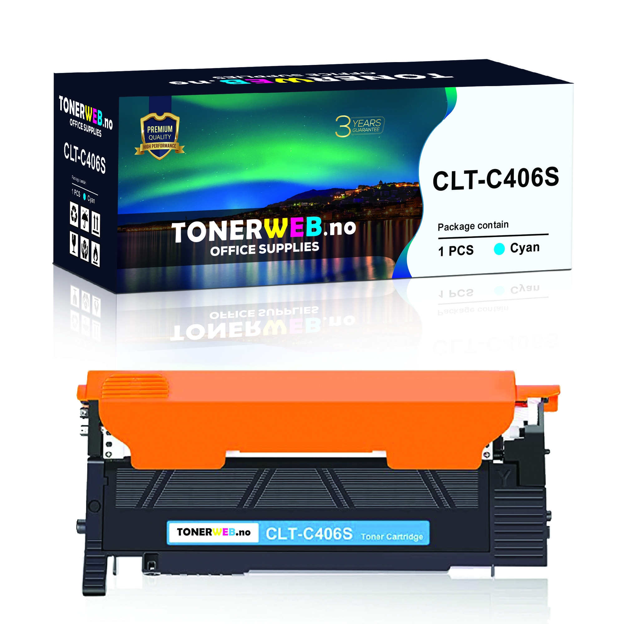 BildeSamsung CLT-C406S C (cyan) toner 1000 sider - kompatibel