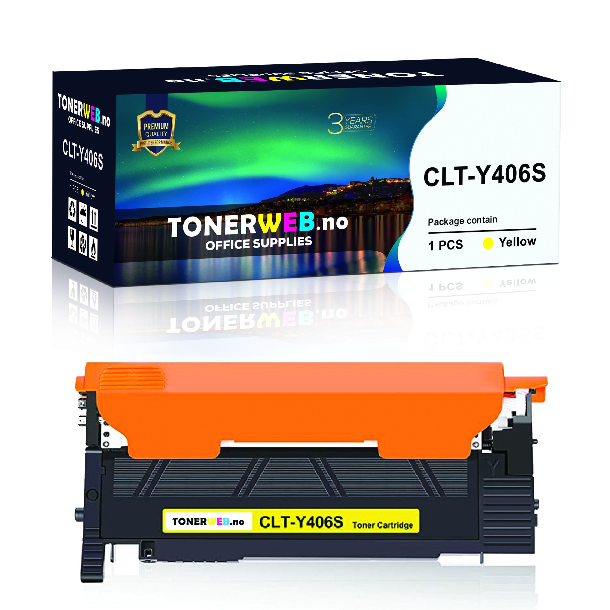 Samsung CLT-Y406S Y (gul) toner 1000 sider - kompatibel