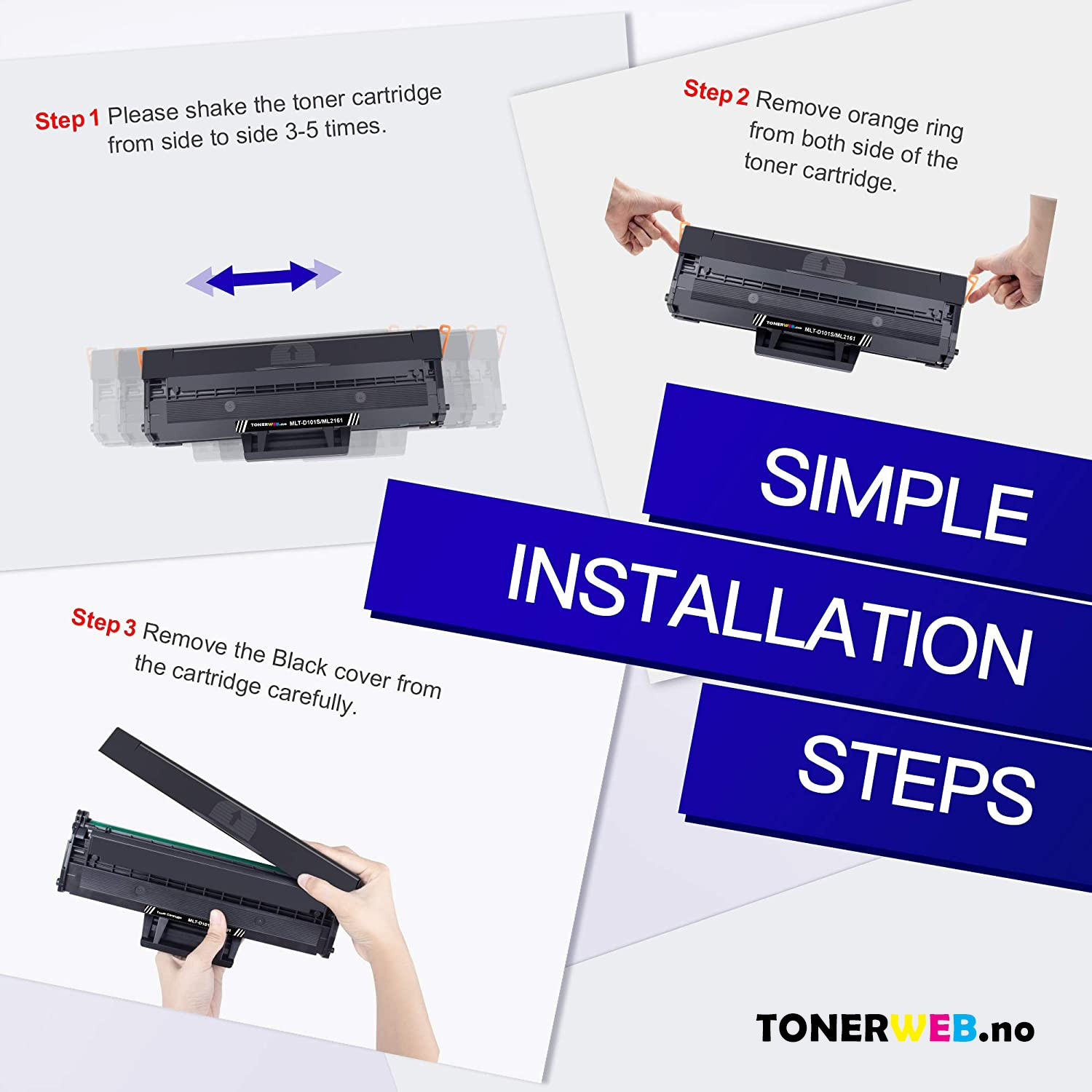 Samsung MLT-D101S BK (svart) toner 1500 sider - kompatibel