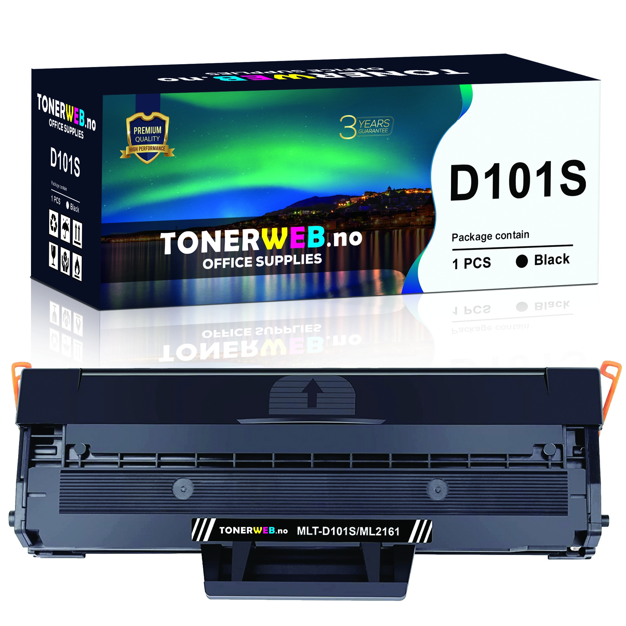 BildeSamsung MLT-D101S BK (svart) toner 1500 sider - kompatibel