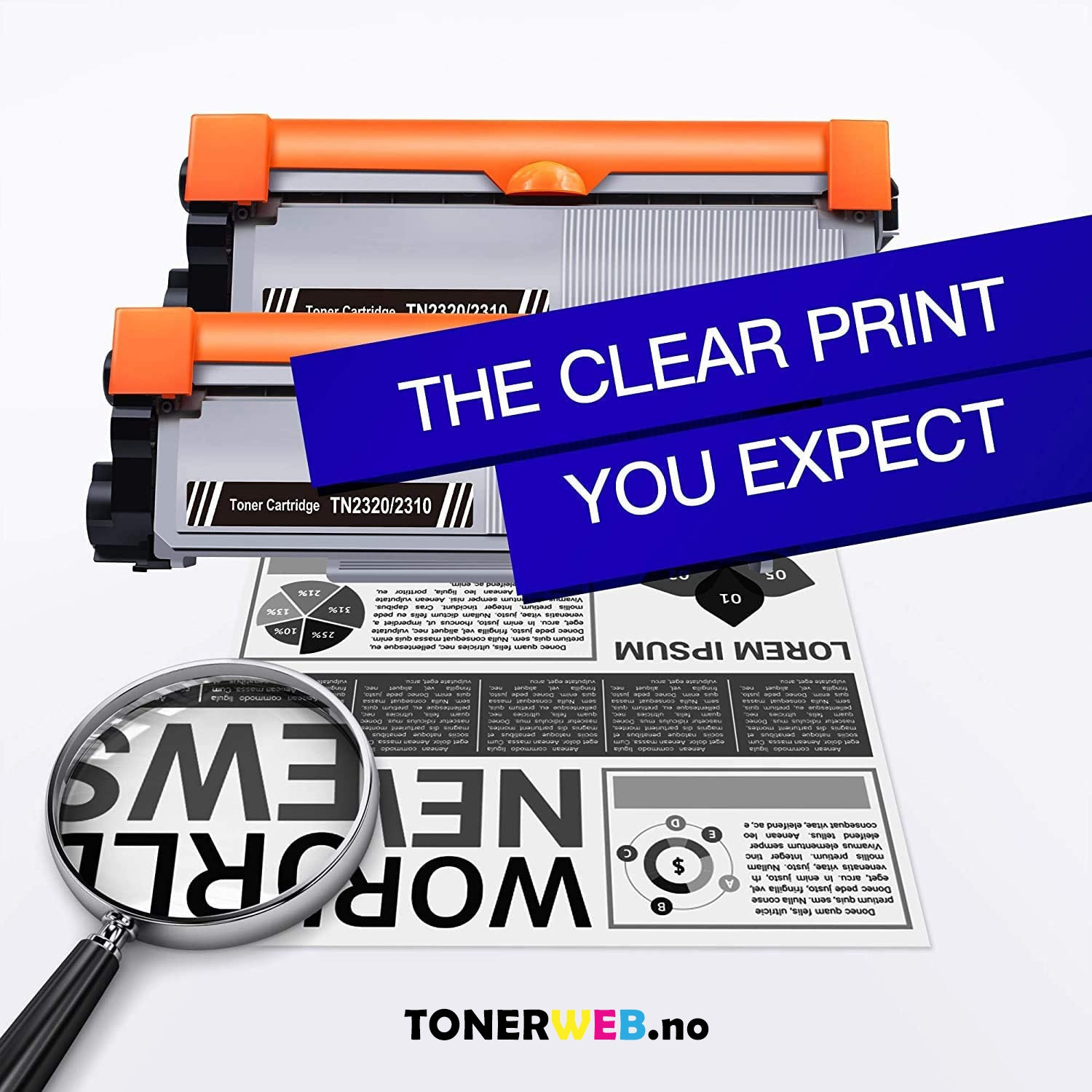 Brother TN2320 BK (svart) toner 2600 sider - kompatibel