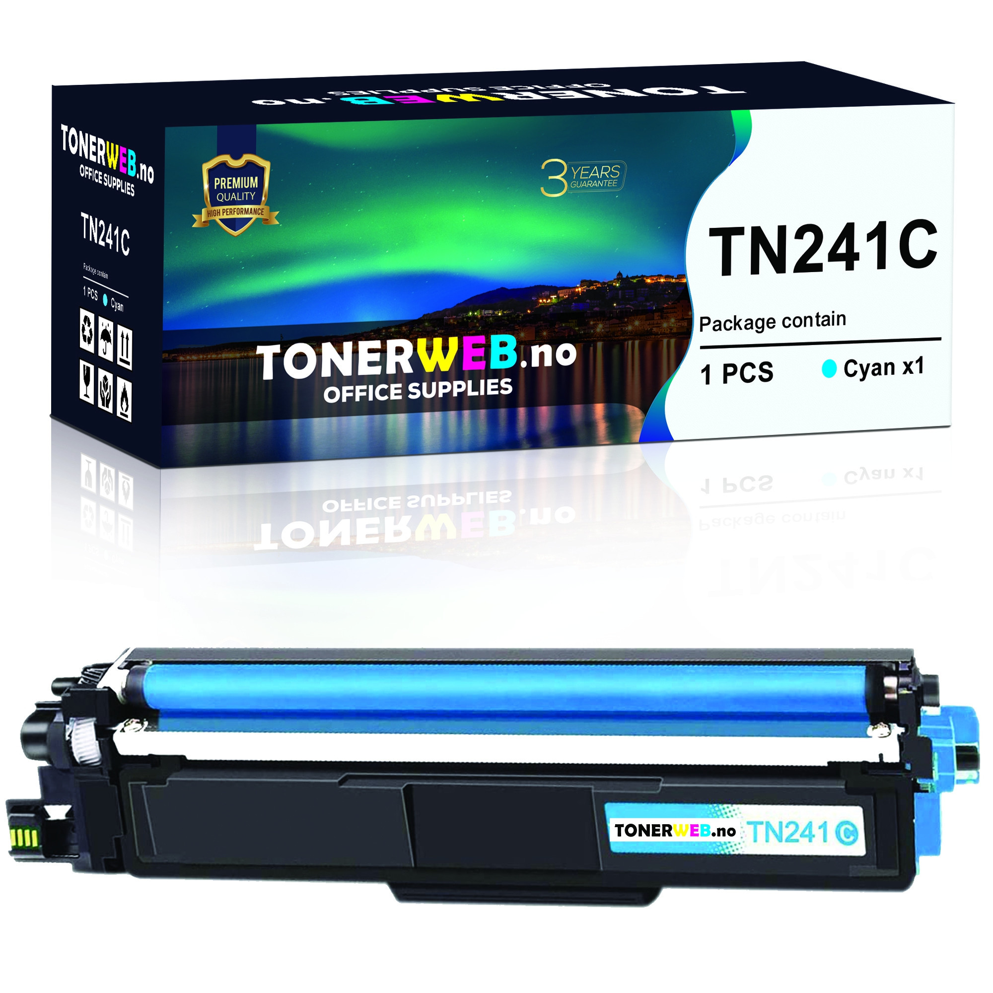 Brother TN241 C (cyan) toner 1400 sider - kompatibel