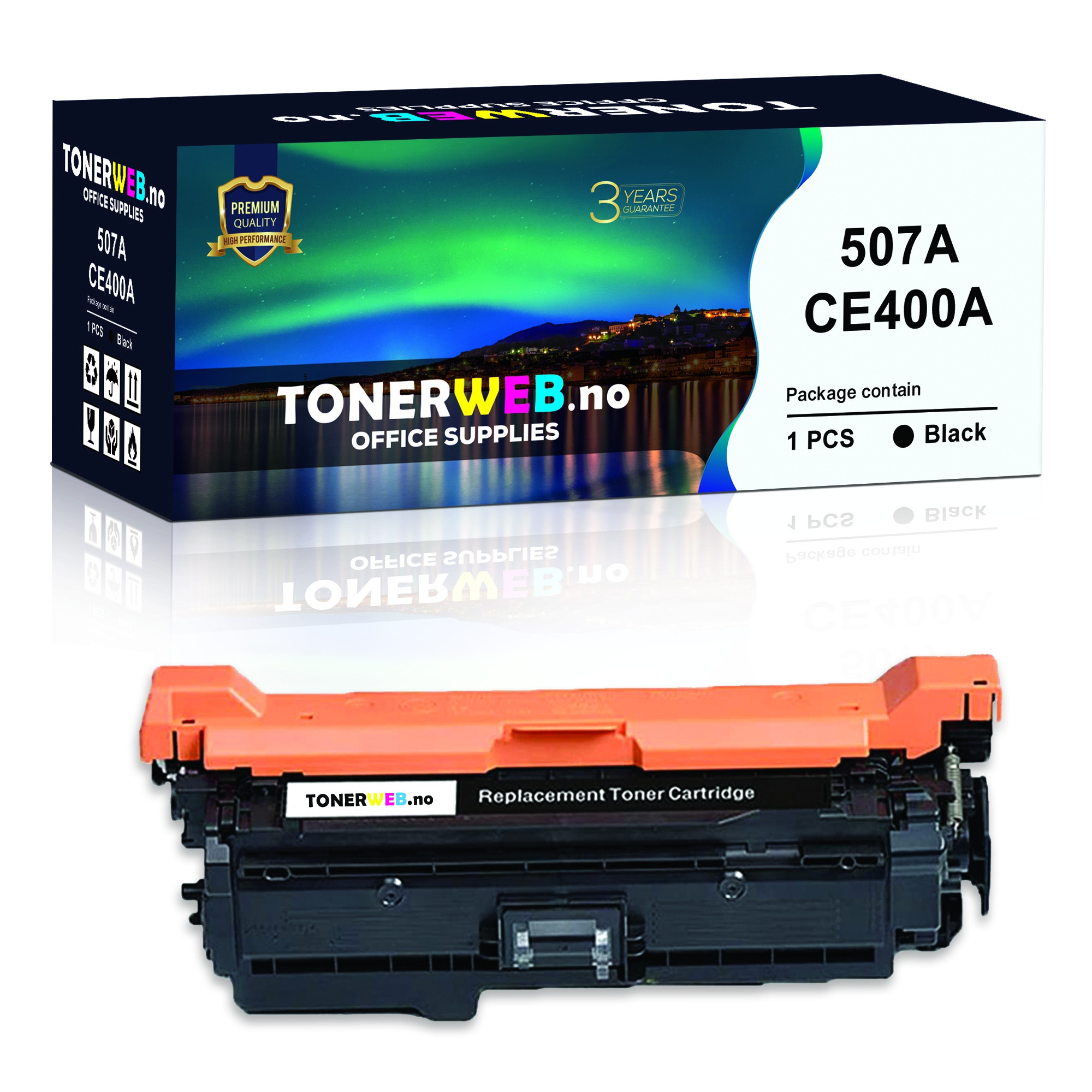 HP 507A BK (svart) toner 5500 sider - kompatibel
