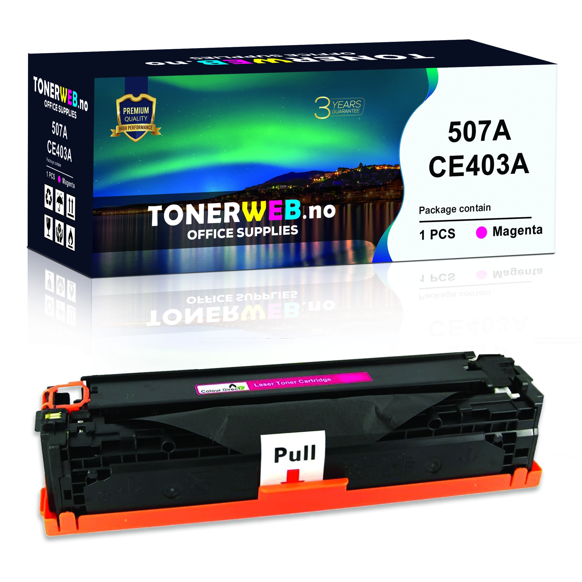HP 507A M (magenta) toner 6000 sider - kompatibel