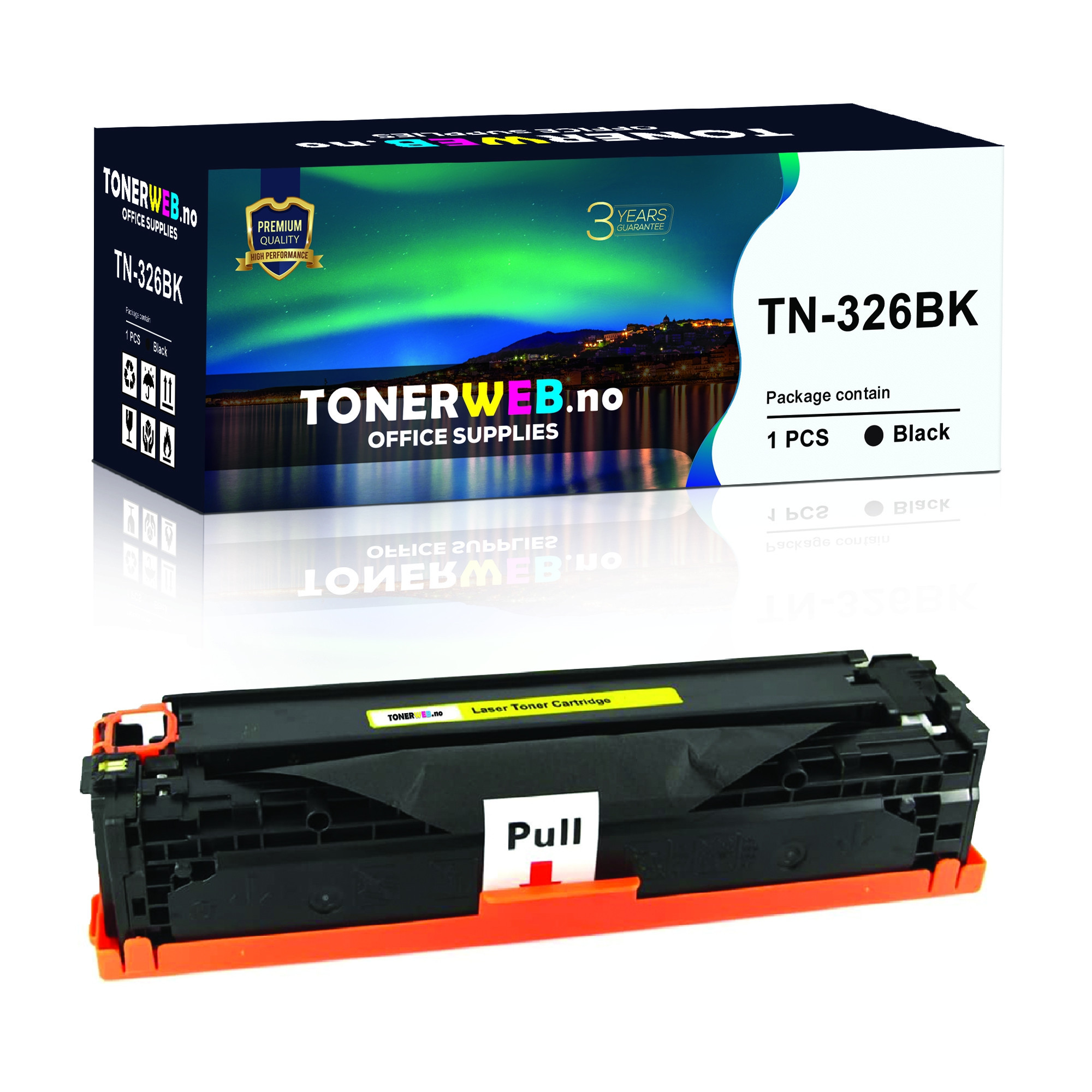 Brother TN326 BK (svart) toner 4000 sider - kompatibel