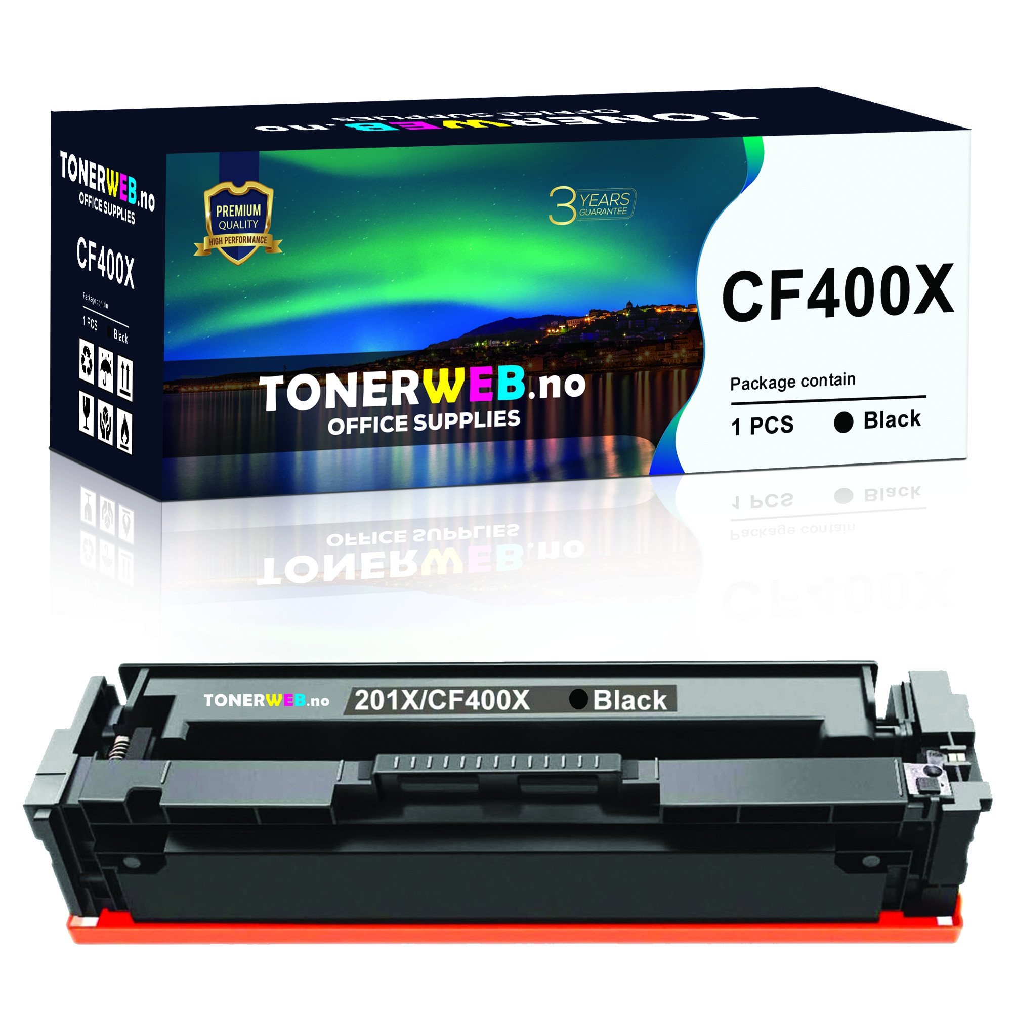 HP 201X BK (svart) toner 2800 sider - kompatibel