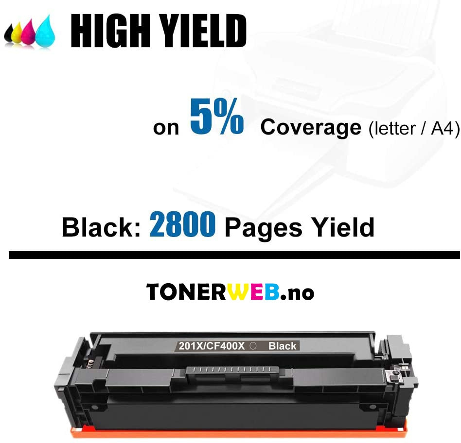HP 201X C (cyan) toner 2300 sider - kompatibel