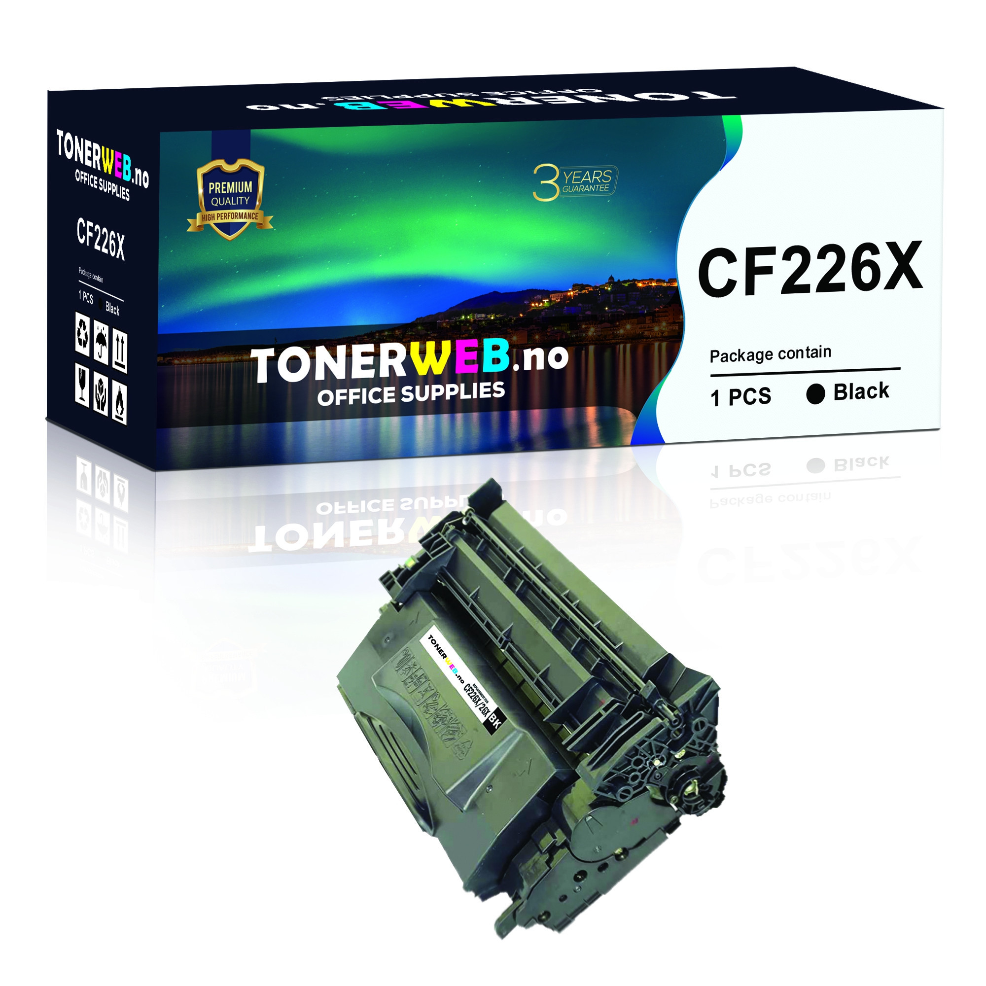 HP 26X BK (svart) toner 9000 sider - kompatibel