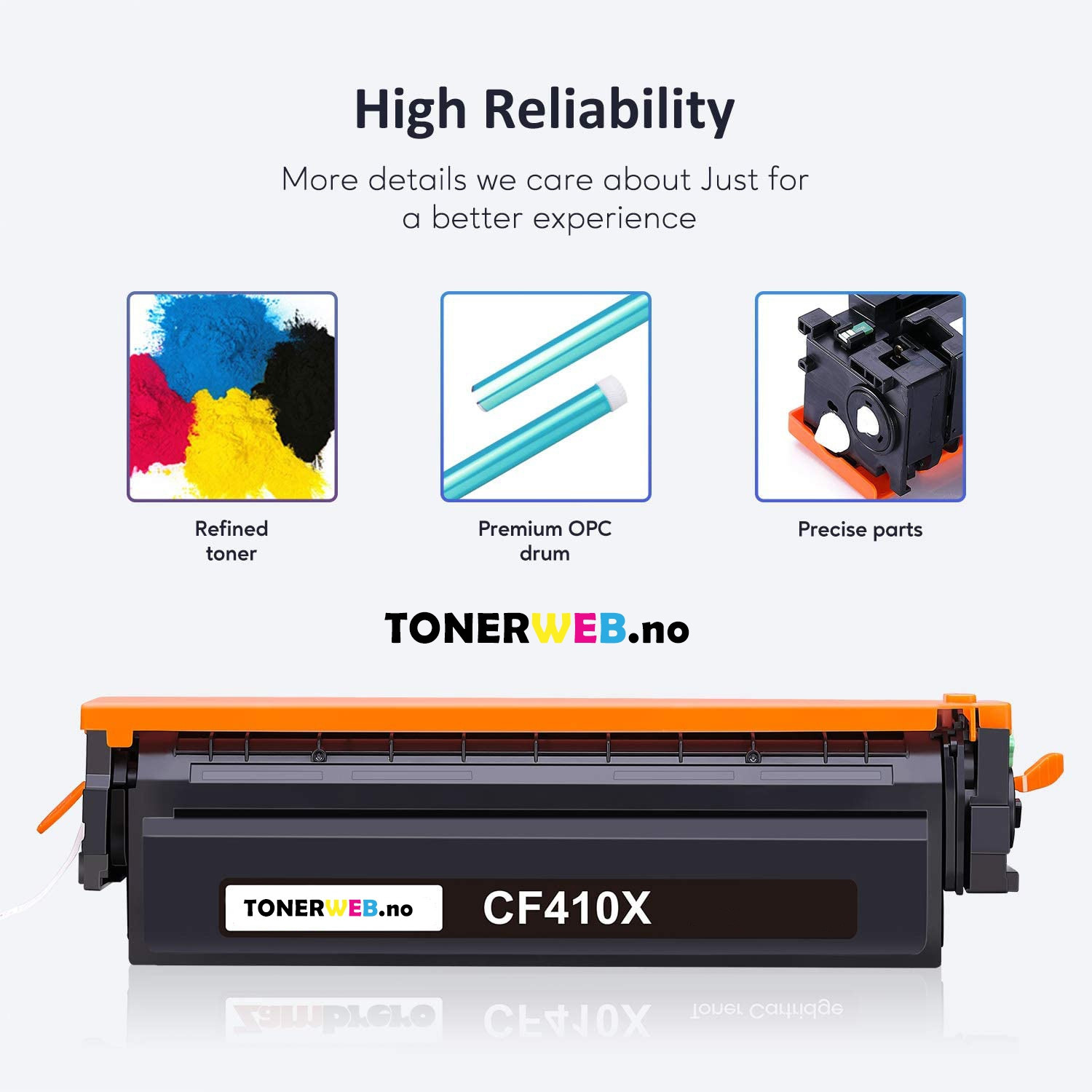 HP 410X BK (svart) toner 6500 sider - kompatibel