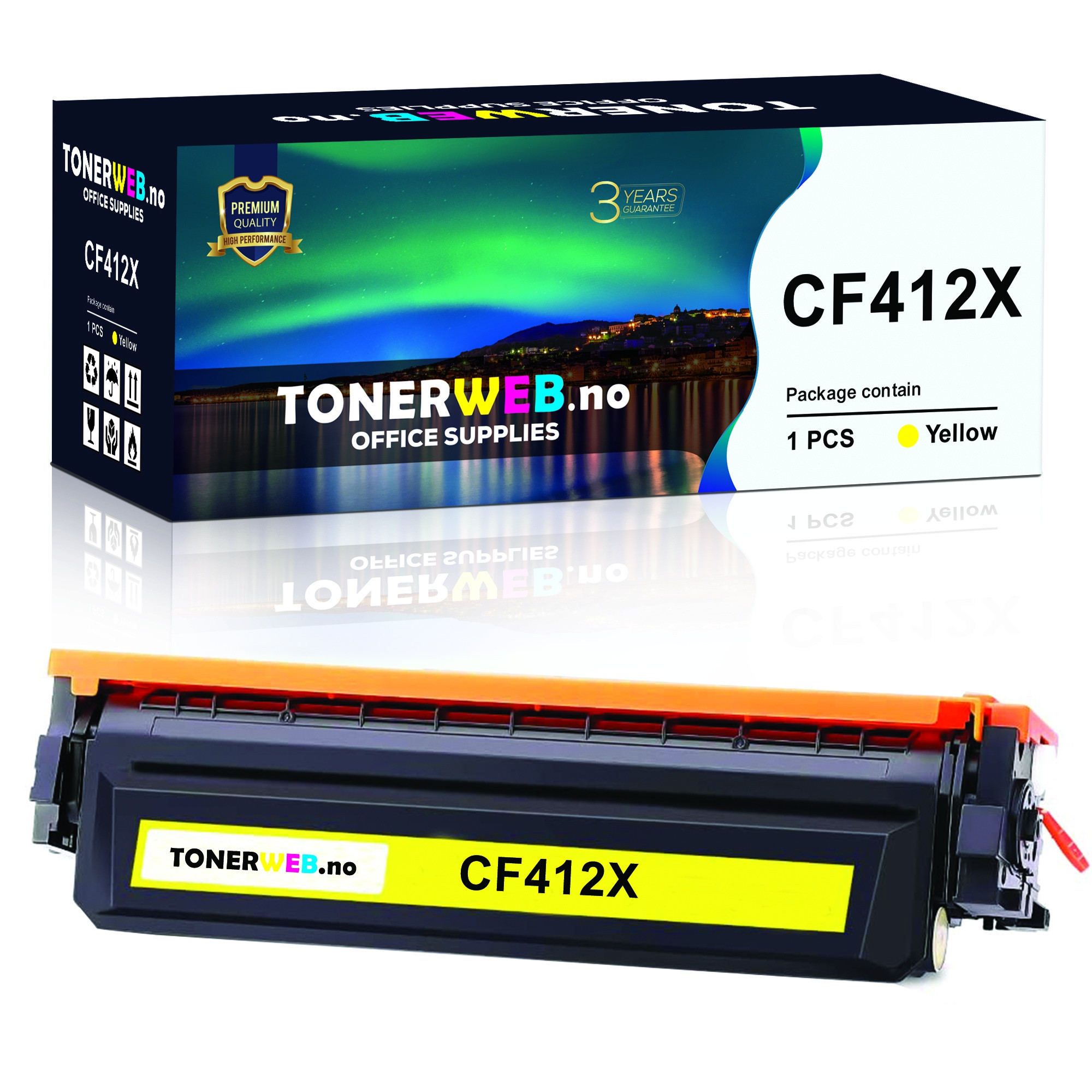 HP 412X Y (gul) toner 5000 sider - kompatibel