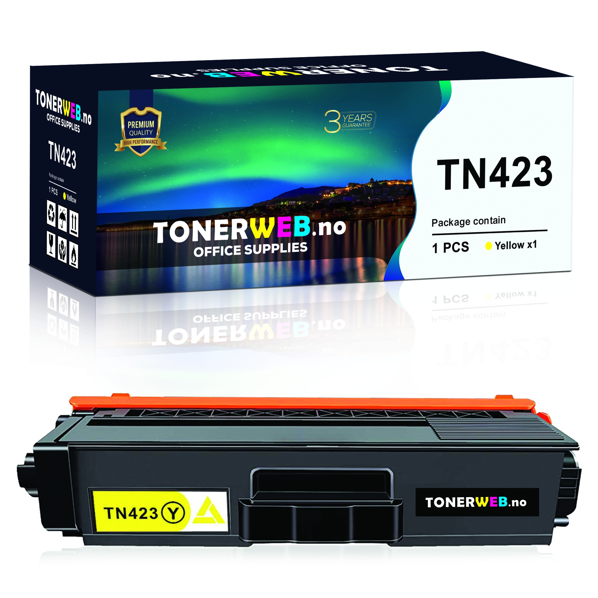 Brother TN423 Y (gul) toner 4000 sider - kompatibel