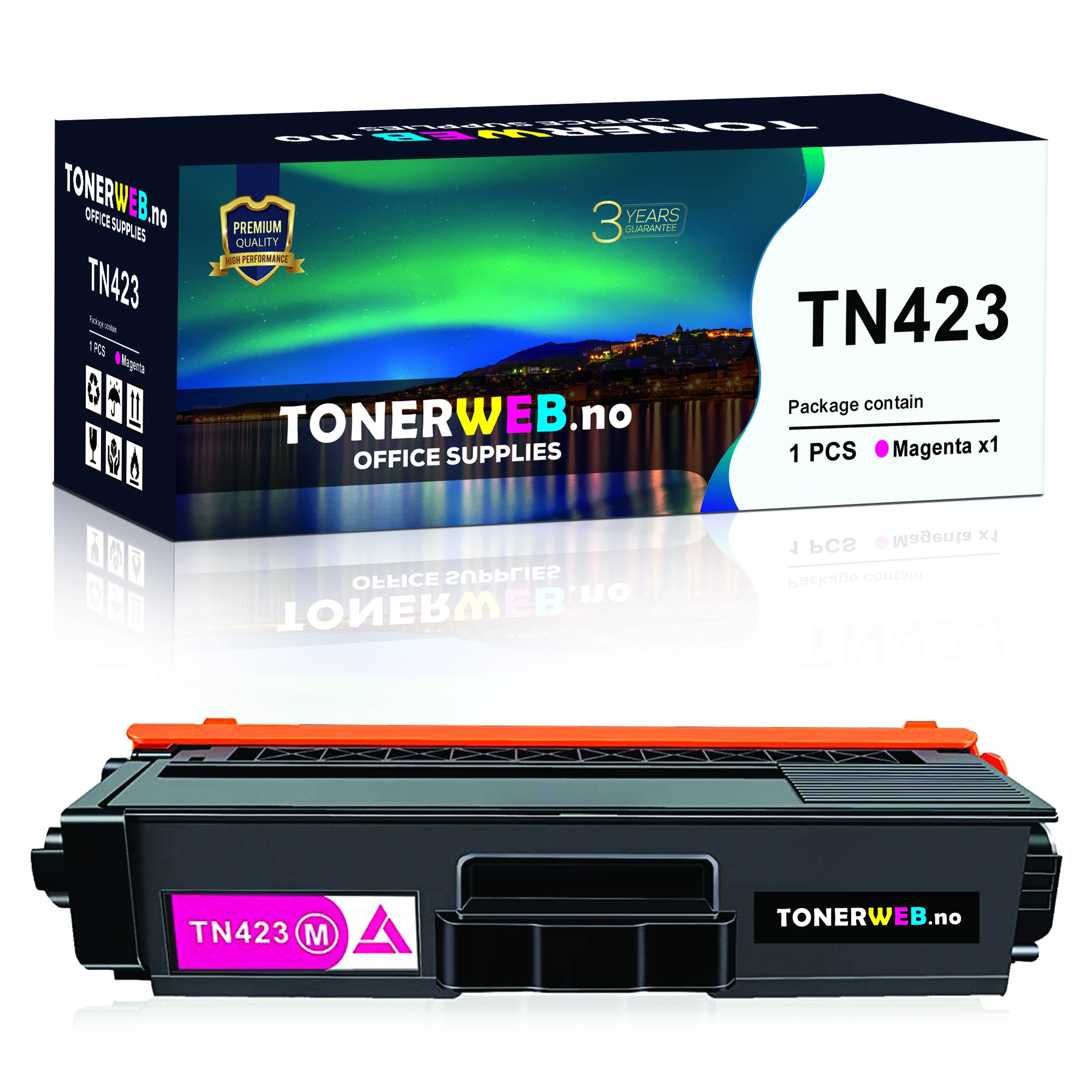 Brother TN423 M (magenta) toner 4000 sider - kompatibel