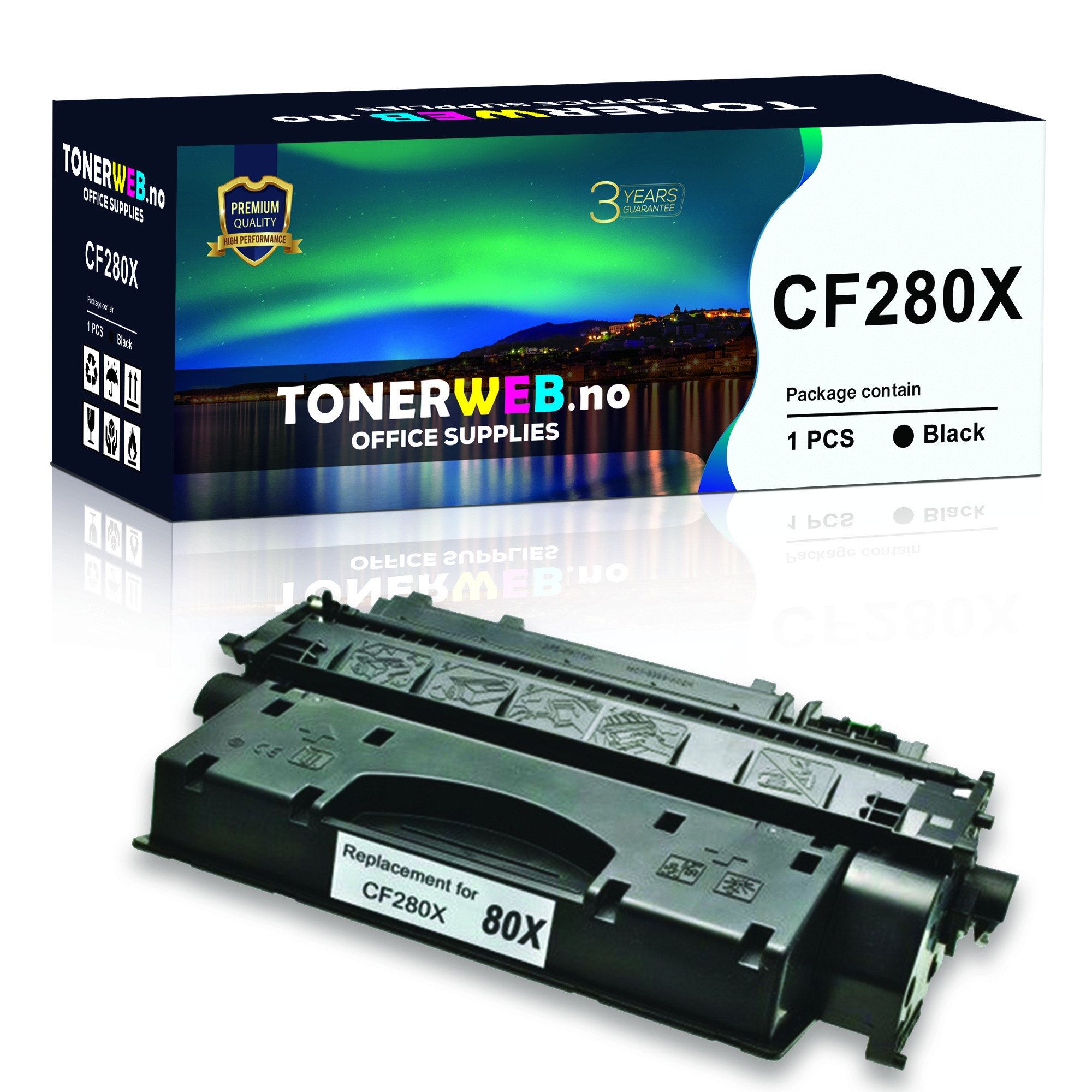 BildeHP 80X BK (svart) toner 6900 sider - kompatibel