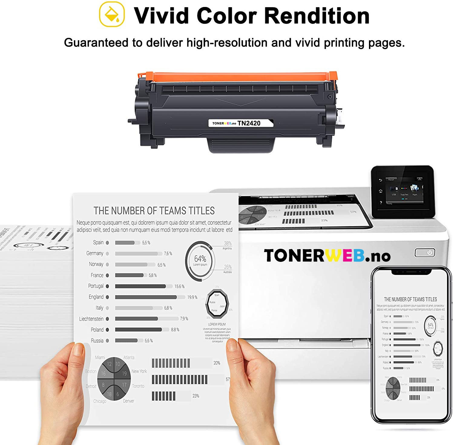 Brother TN2420 BK (svart) toner høykapasitet 3000 sider - kompatibel