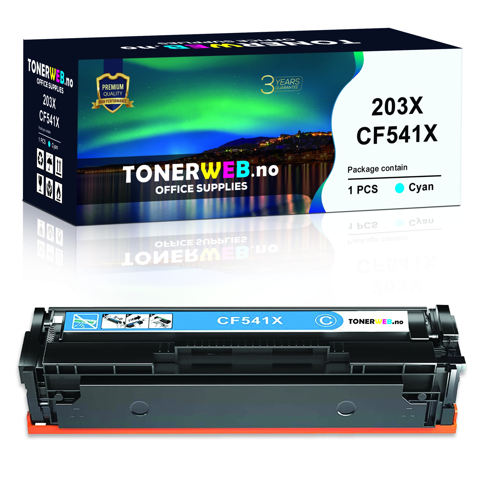 BildeHP 203X C (cyan) toner 2500 sider - kompatibel