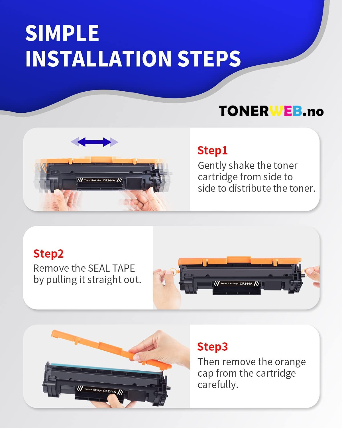 HP 44A BK (svart) toner 1000 sider - kompatibel