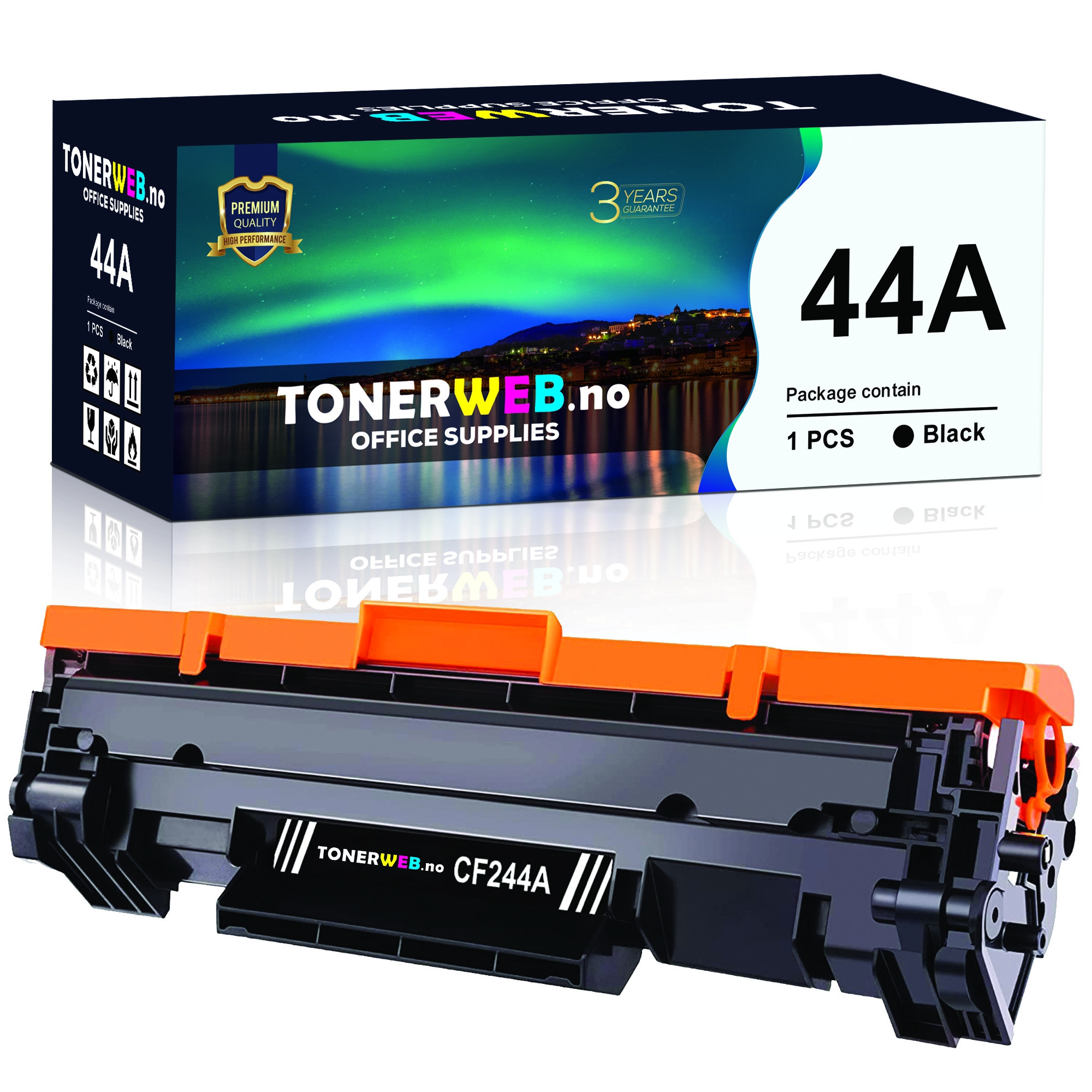 HP 44A BK (svart) toner 1000 sider - kompatibel