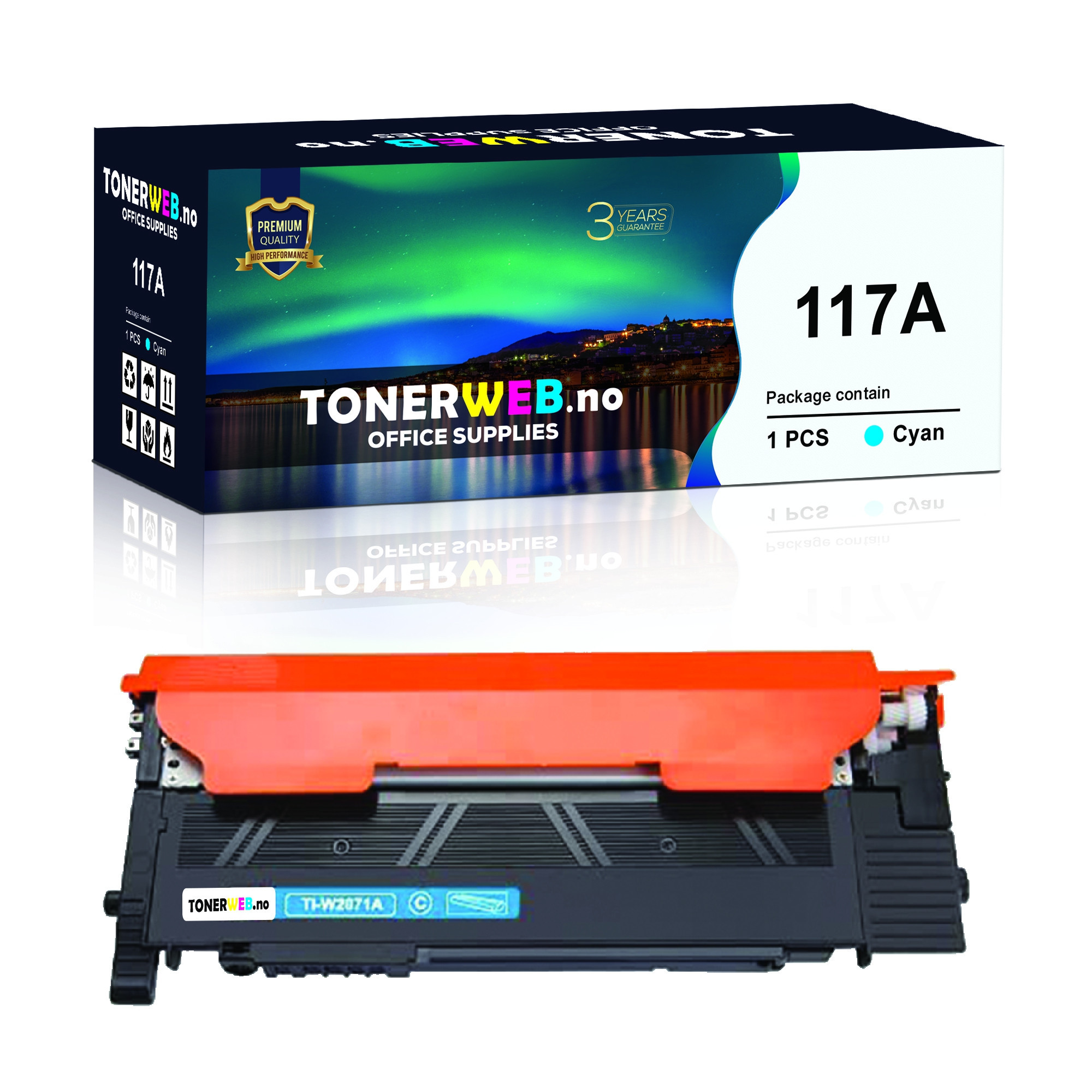 HP 117A C (cyan) toner 700 sider - kompatibel