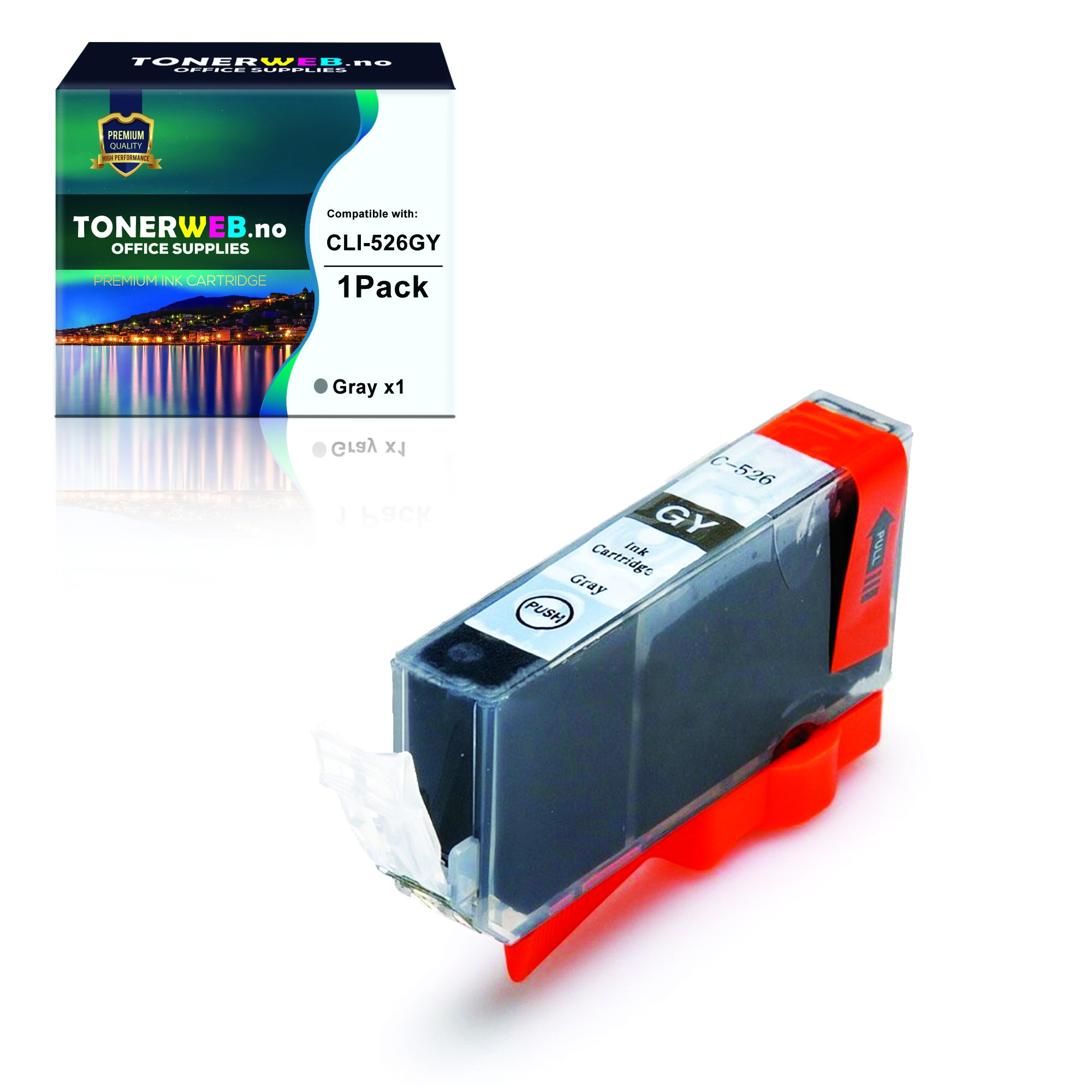 Canon CLI-526 G (grå) blekkpatron 9 ml - kompatibel