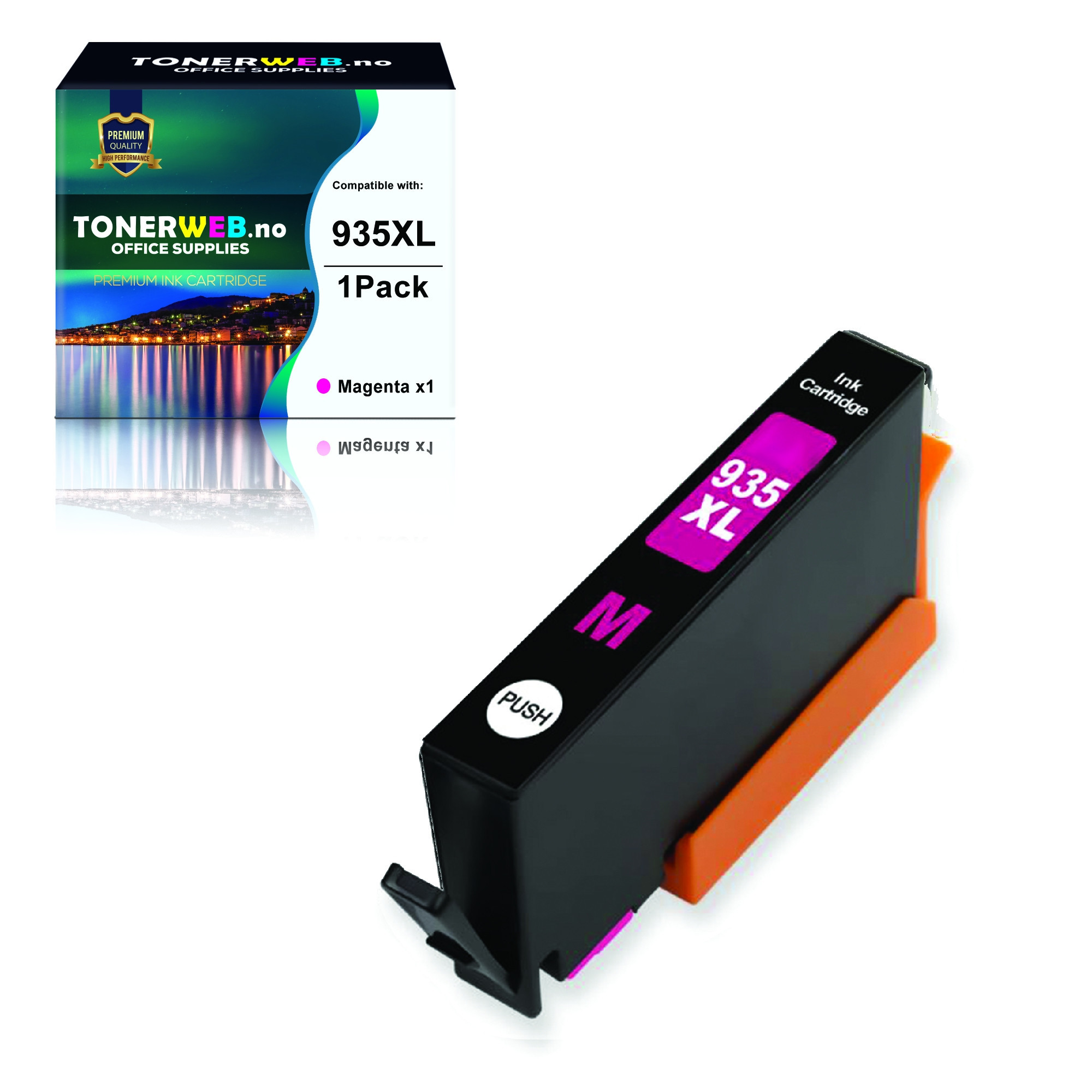 HP 935XL M (magenta) blekkpatron 14,6 ml - kompatibel