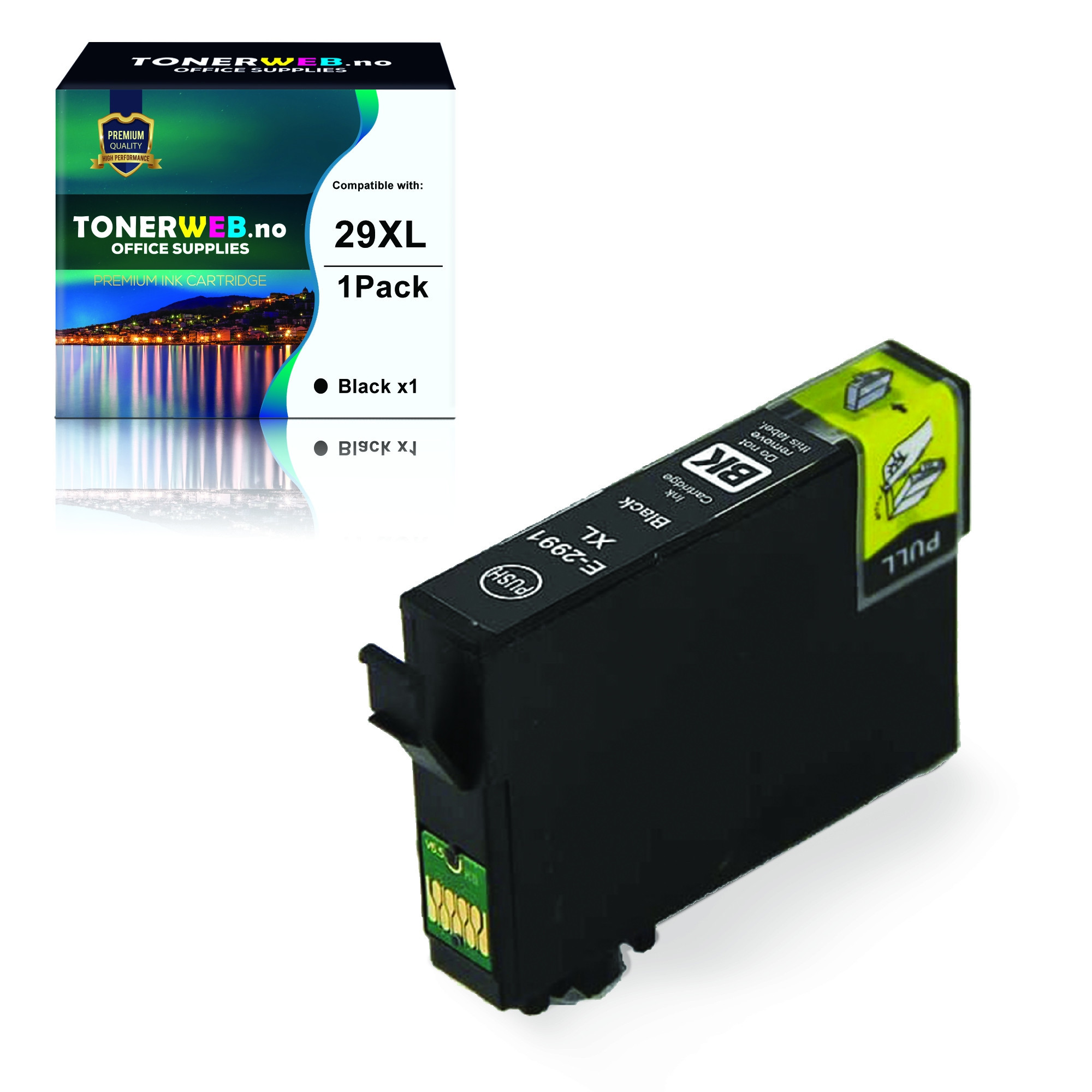 Epson 29XL BK (svart) blekkpatron 17 ml - kompatibel