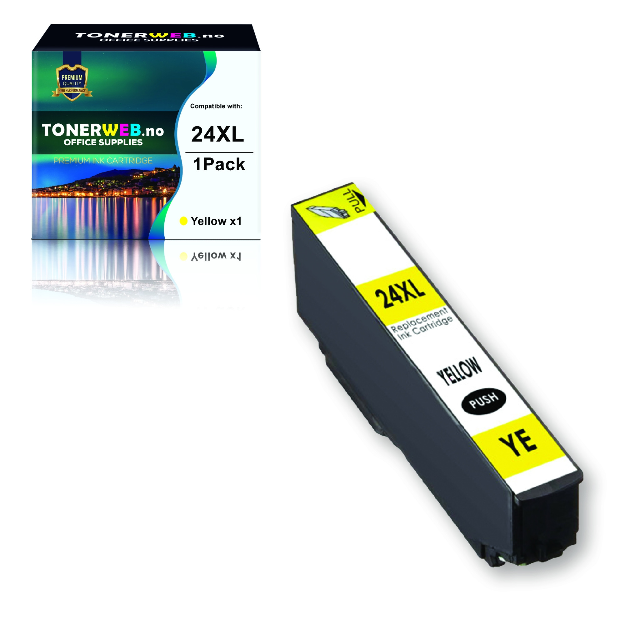 Epson Blekkpatron Gul 24XL (13,8 ml) - Erstatter T2434