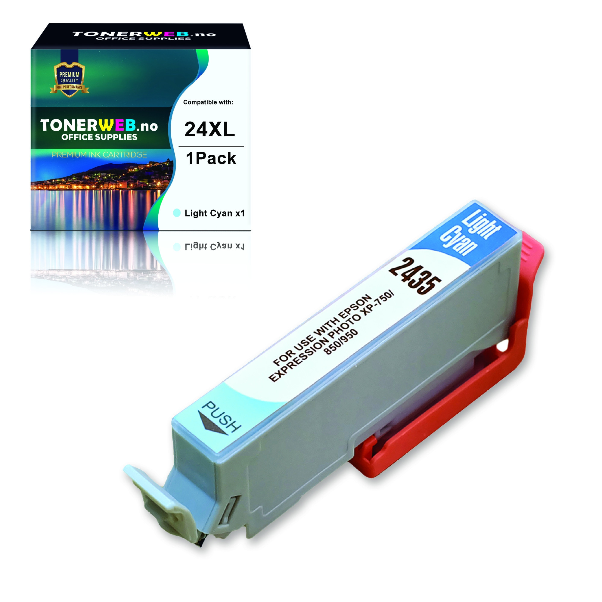 Epson Blekkpatron Lys Cyan 24XL (13,8 ml) - Erstatter T2435