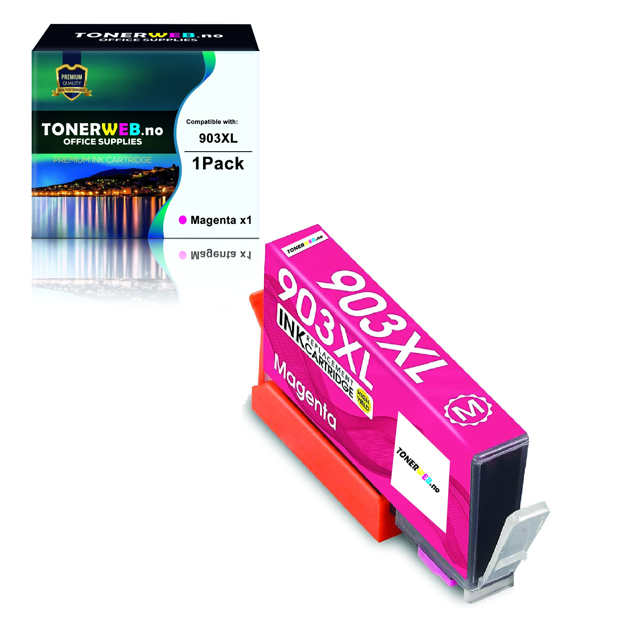 HP 903XL M (magenta) blekkpatron 825 sider - kompatibel